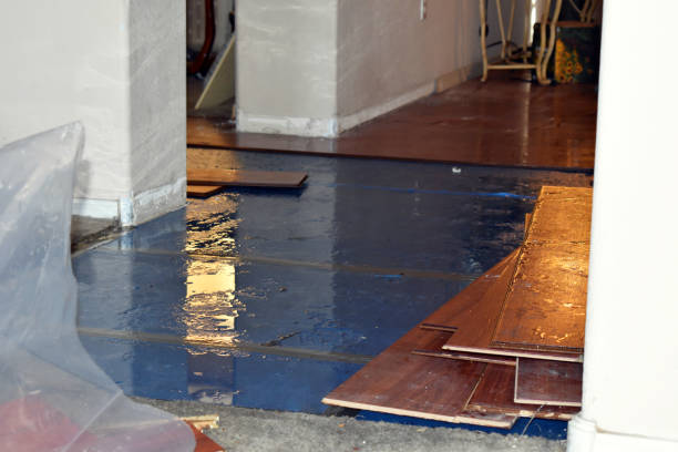 Professional Emergency Water Damage Restoration technician working in Buzzards Bay, MA